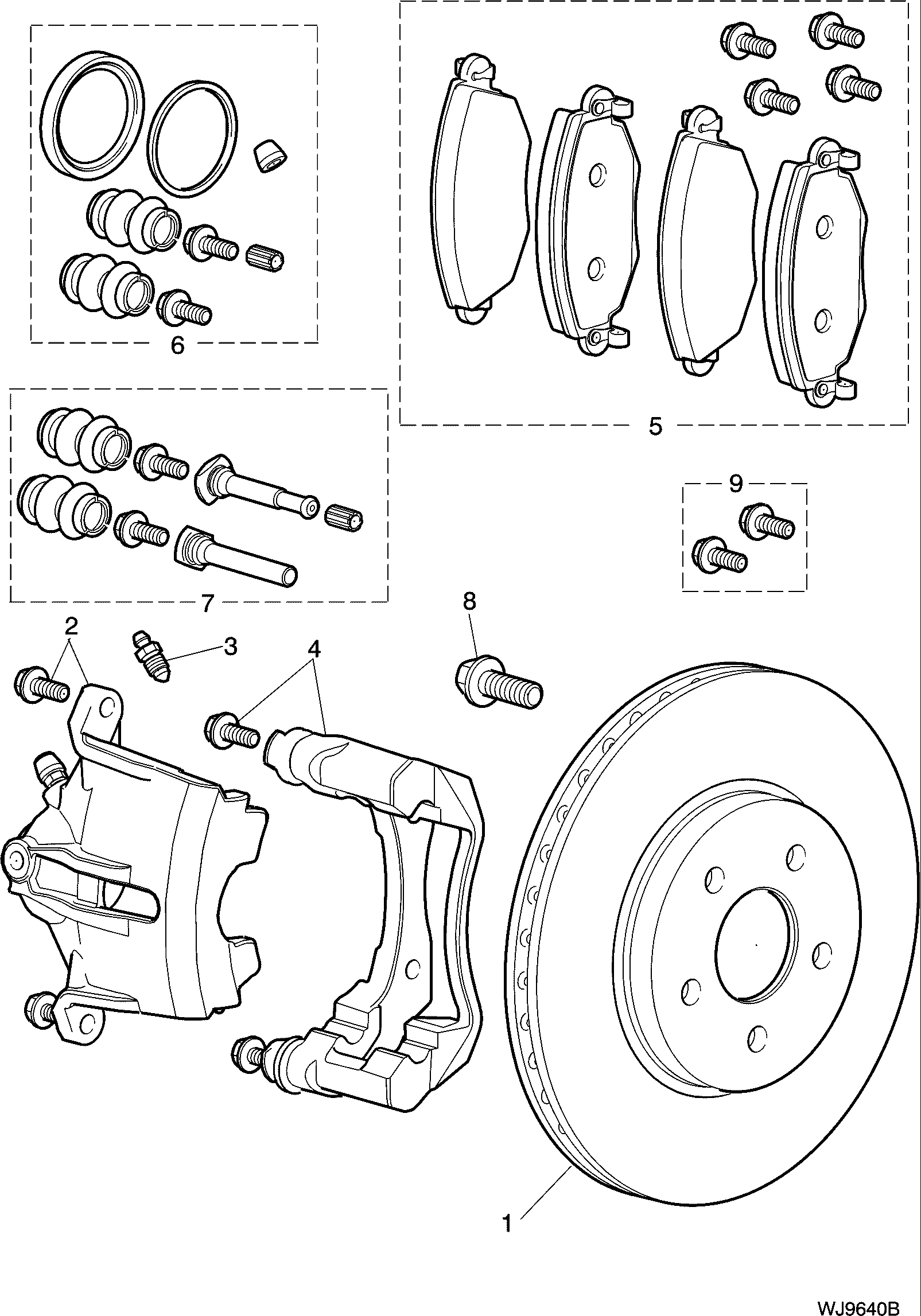 Jaguar C2S13244 - Juego de casquillos guía, pinza de freno parts5.com