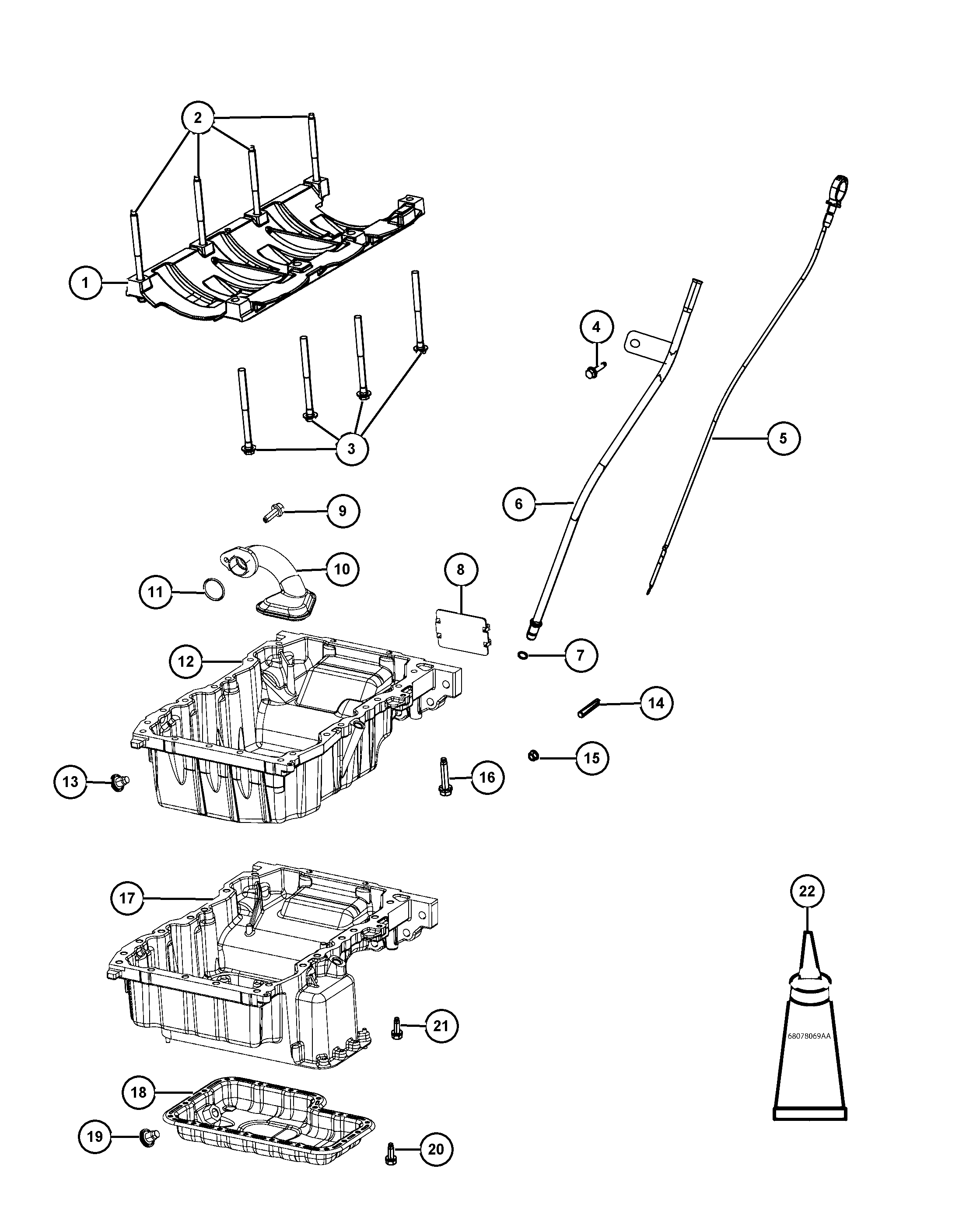 Dodge 6507 741AA - Zárócsavar, olajteknő parts5.com