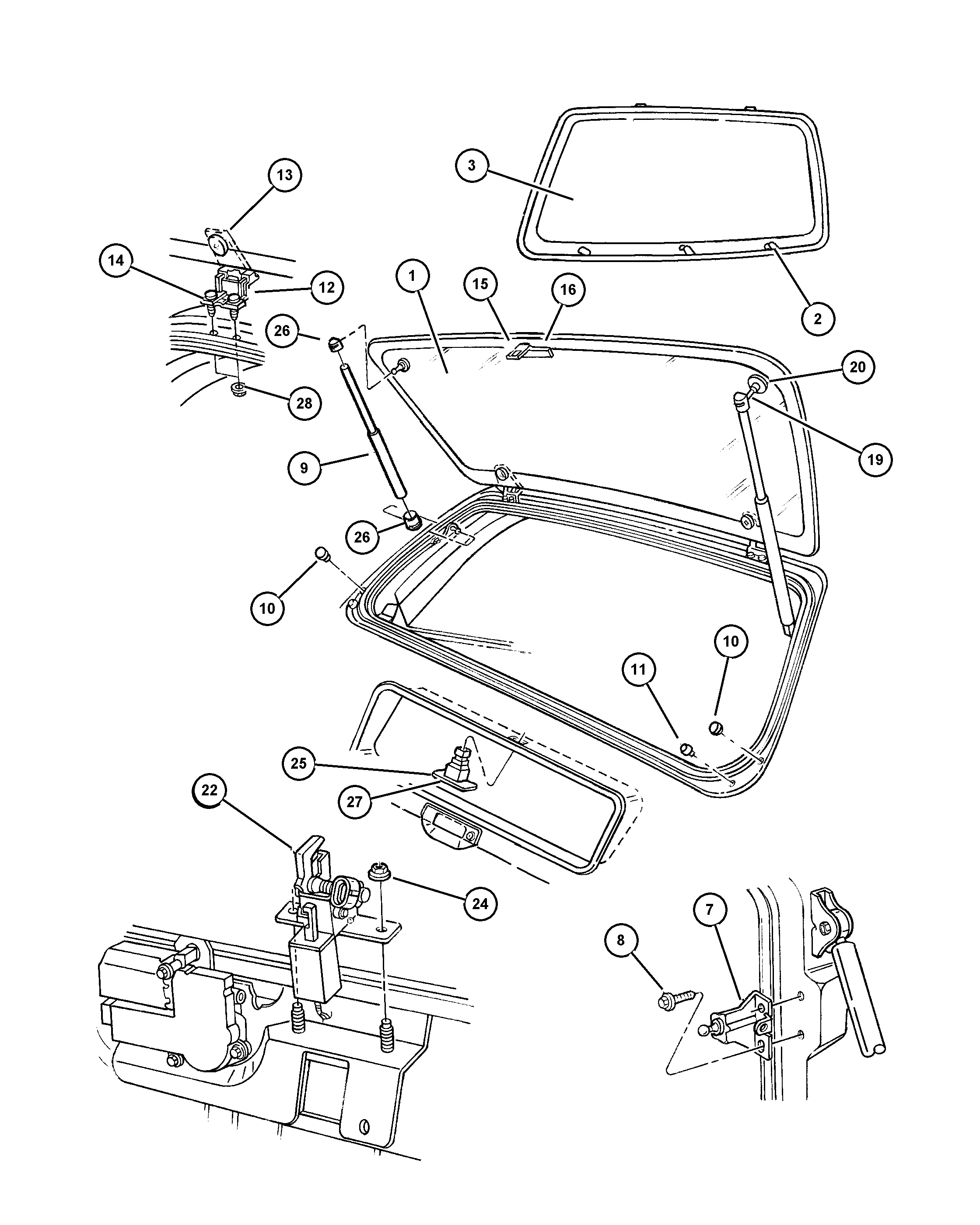 Chrysler 55296 037AB - Junta, tapa del maletero / compartimento de carga parts5.com