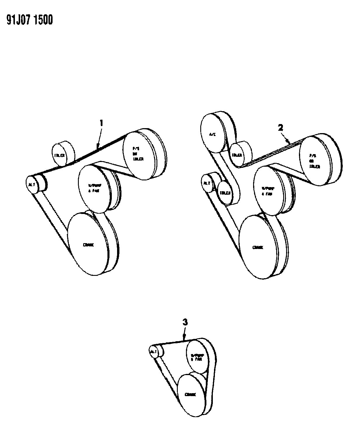 Jeep 5300 7595 - Correa trapecial poli V parts5.com