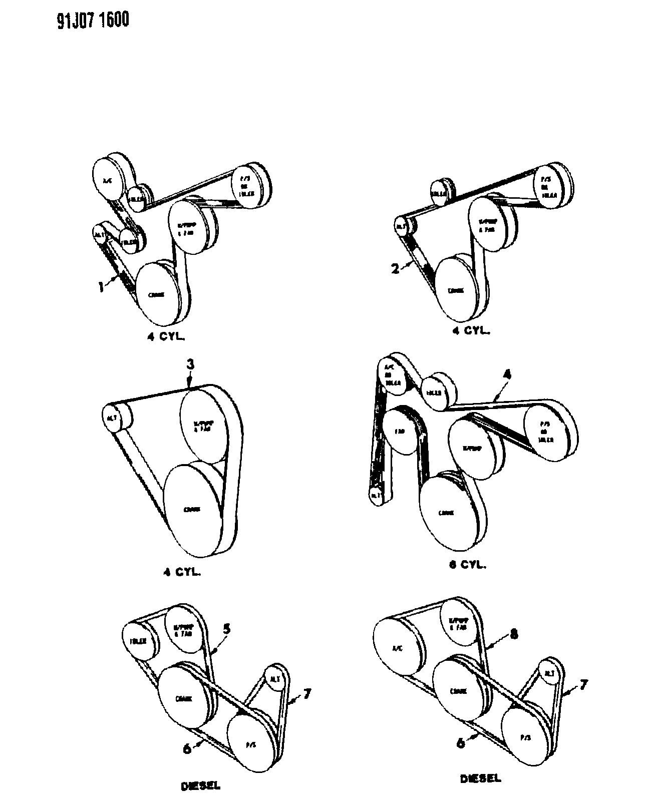 Chrysler 53002 341 - Klinasti kaiš parts5.com