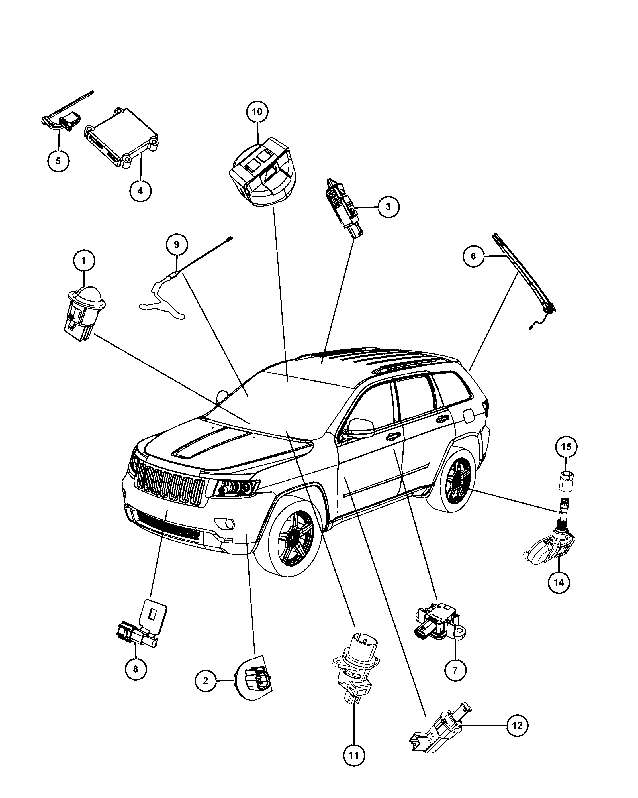 Jeep 56029 400AE - Senzor kolesa, Sistem za kontrolo pritiska v pnevmatikah parts5.com