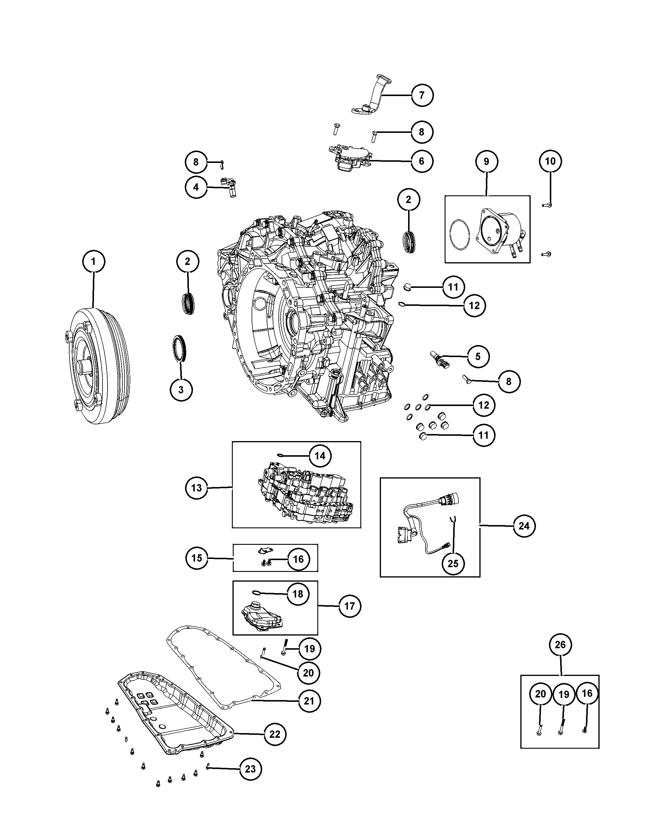 Chrysler 5189 838AA - GASKET OIL PAN  WHEN REPLACING THE OIL PAN GASKET IS REQUIRED TO parts5.com