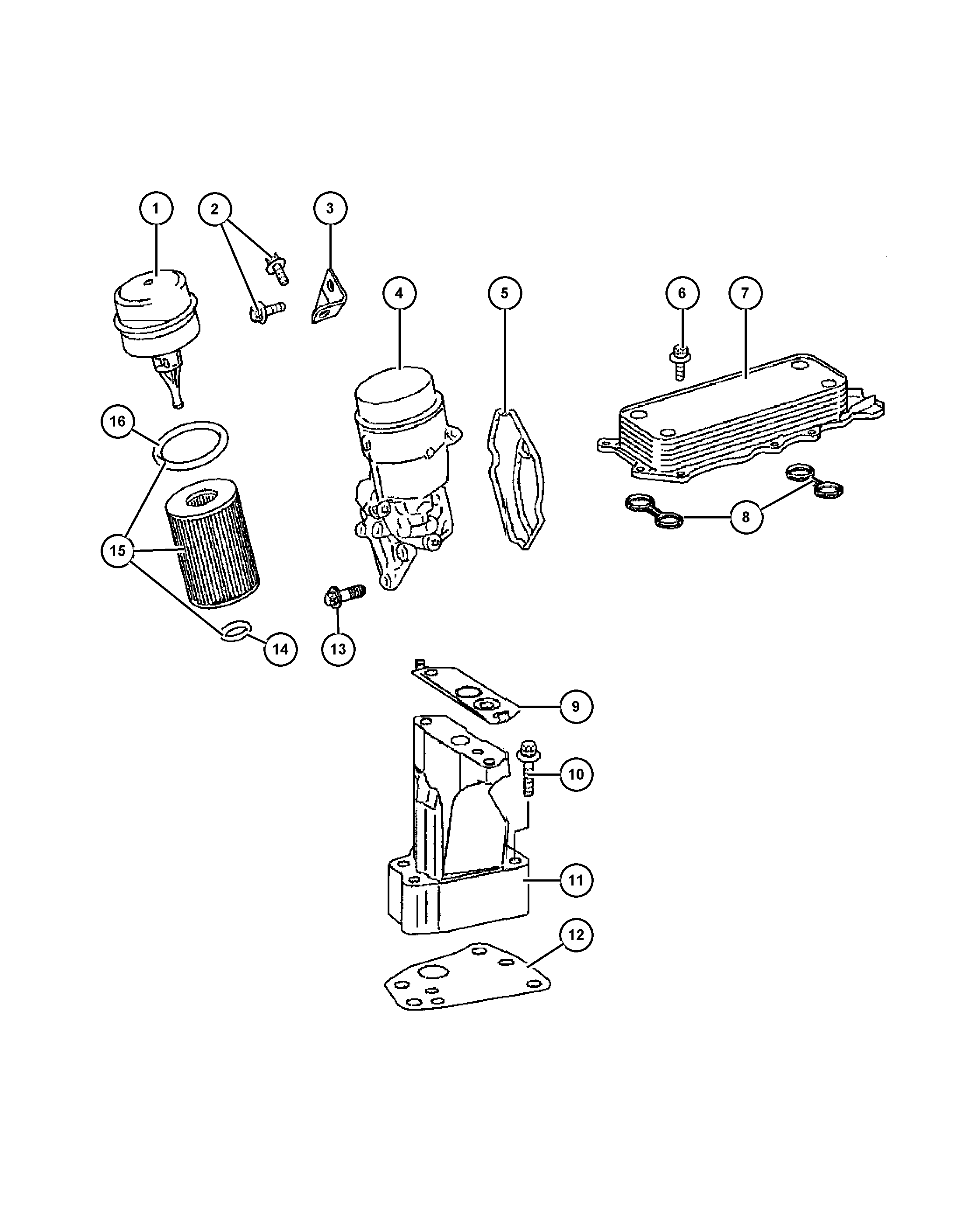 Chrysler 5175 571AA - Filtre à huile parts5.com