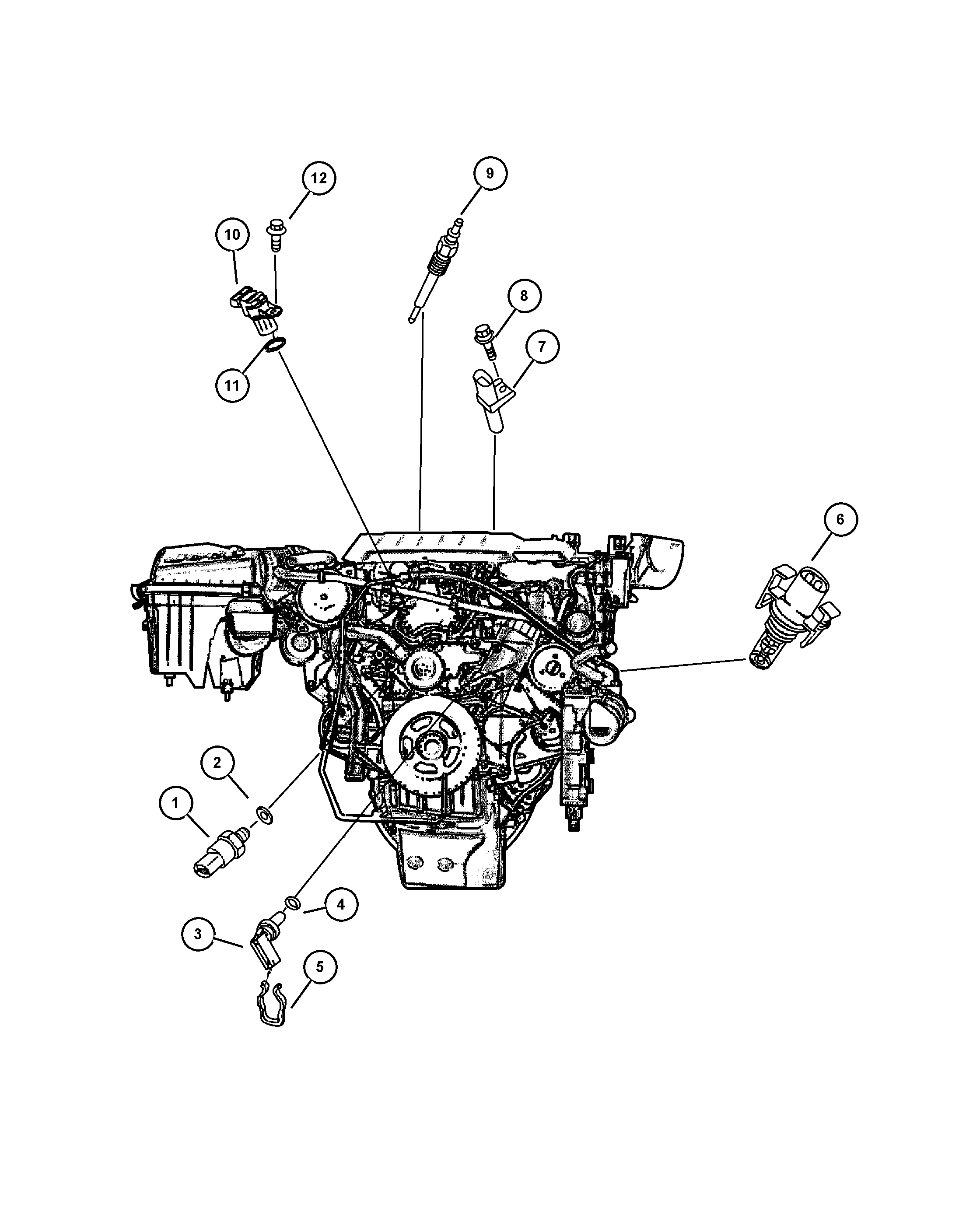 Mercedes-Benz 5080 346AA - Sensor, crankshaft pulse parts5.com