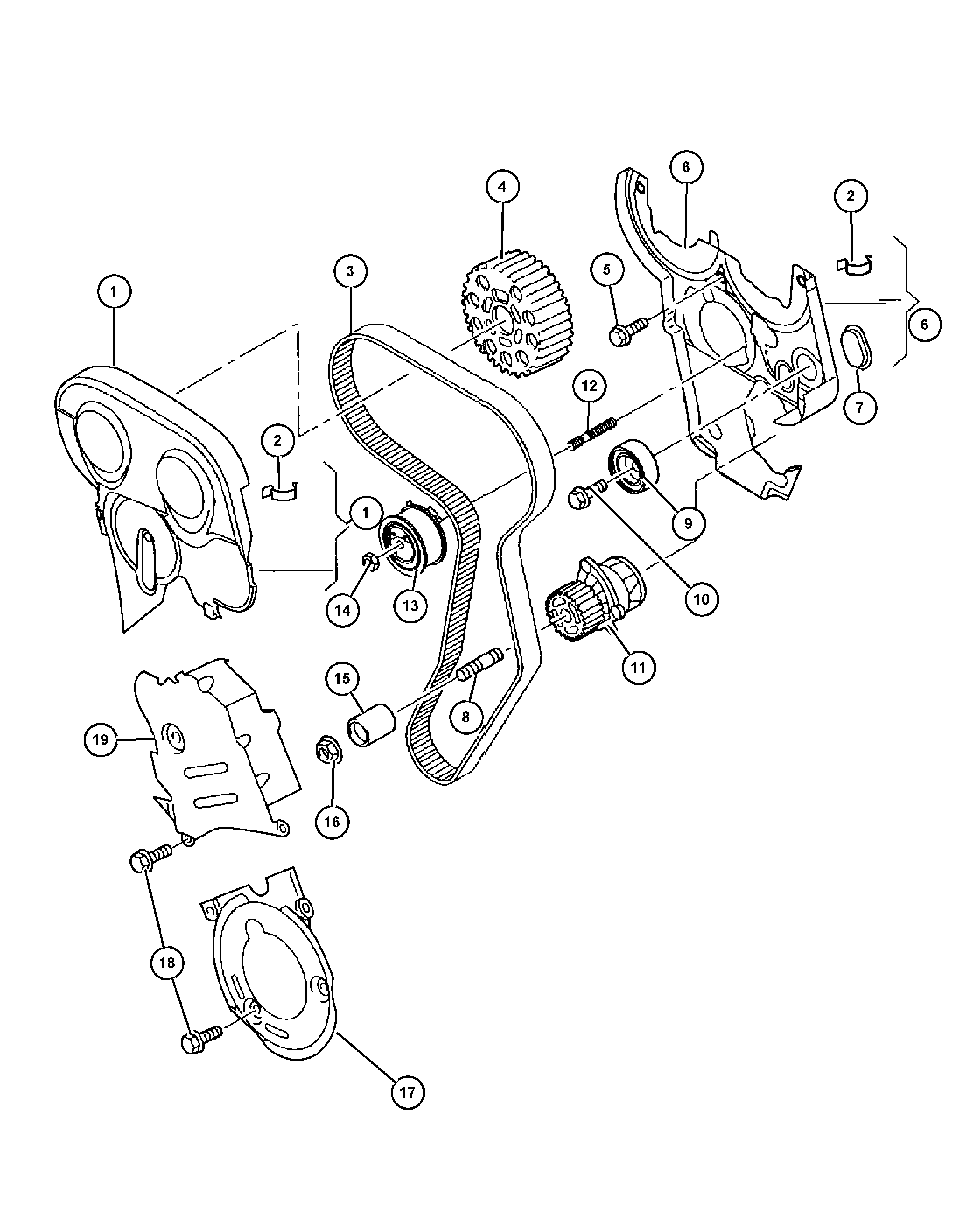 Dodge 68000 817AA - Направляющий ролик, зубчатый ремень parts5.com