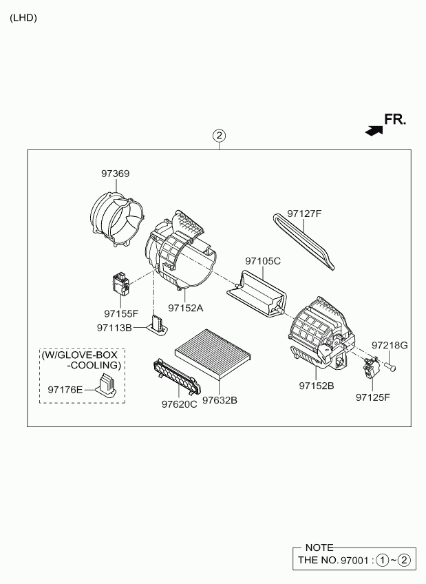 KIA 97128-A5000 - Krmilnik, ventilator notranjega prostora parts5.com