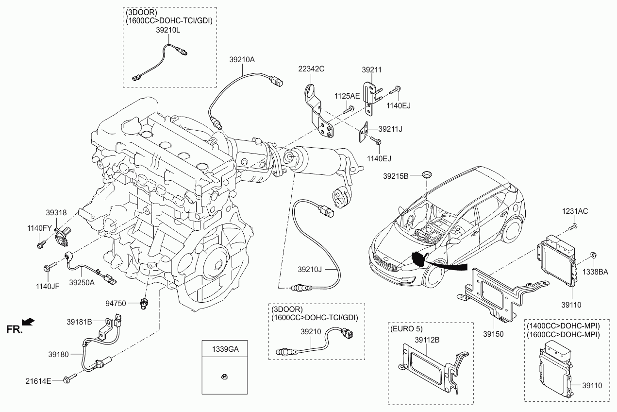 KIA 39210 2B320 - Lambda sensörü parts5.com