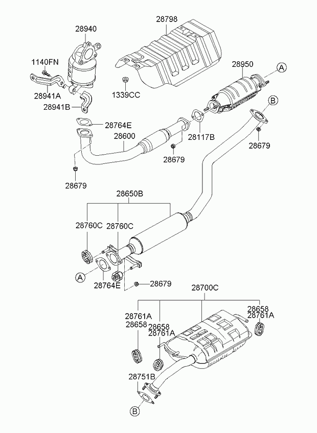 KIA 289402A360 - Catalizador parts5.com