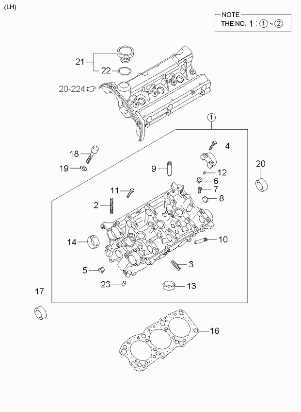 KIA 22311-39502 - Junta, culata parts5.com