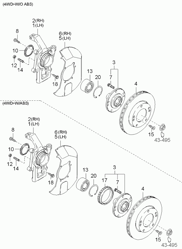 KIA 50310-3E201 - Set rulment roata parts5.com