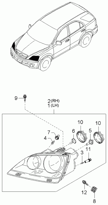 Hyundai 9216138000 - Bec incandescent, bec lumina zi parts5.com