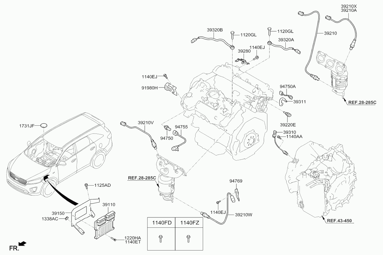 Hyundai 392103CBB0 - Sonda lambda parts5.com