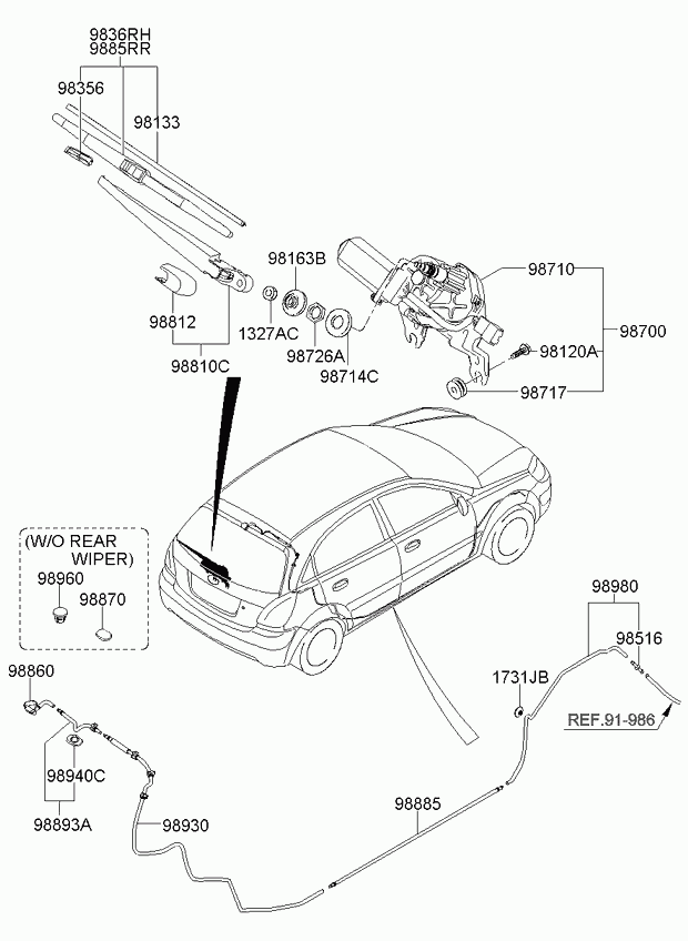 KIA 983601G000 - Pyyhkijänsulka parts5.com