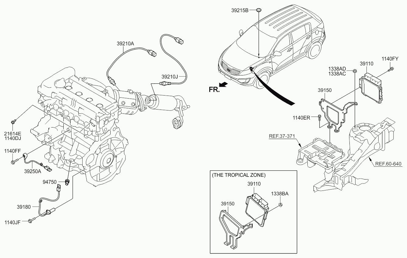 KIA 392102B210 - Sonda lambda parts5.com