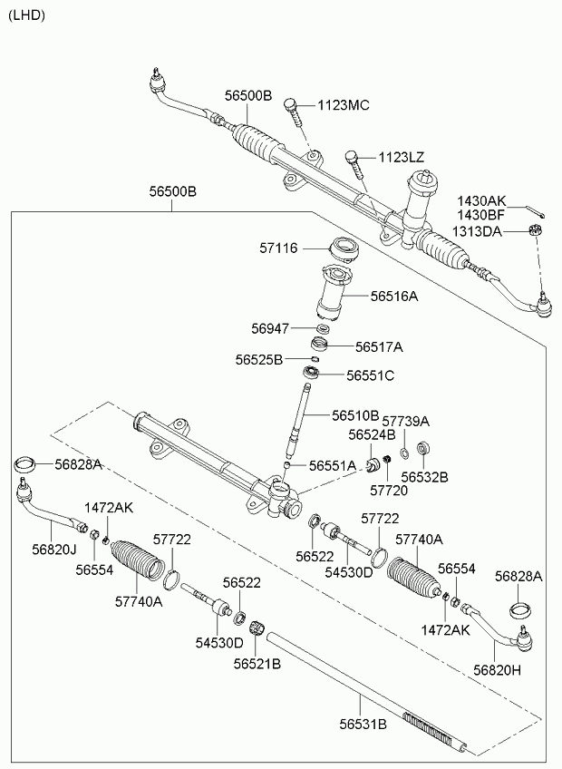 KIA 57740-1H000 - Burduf cauciuc, directie parts5.com