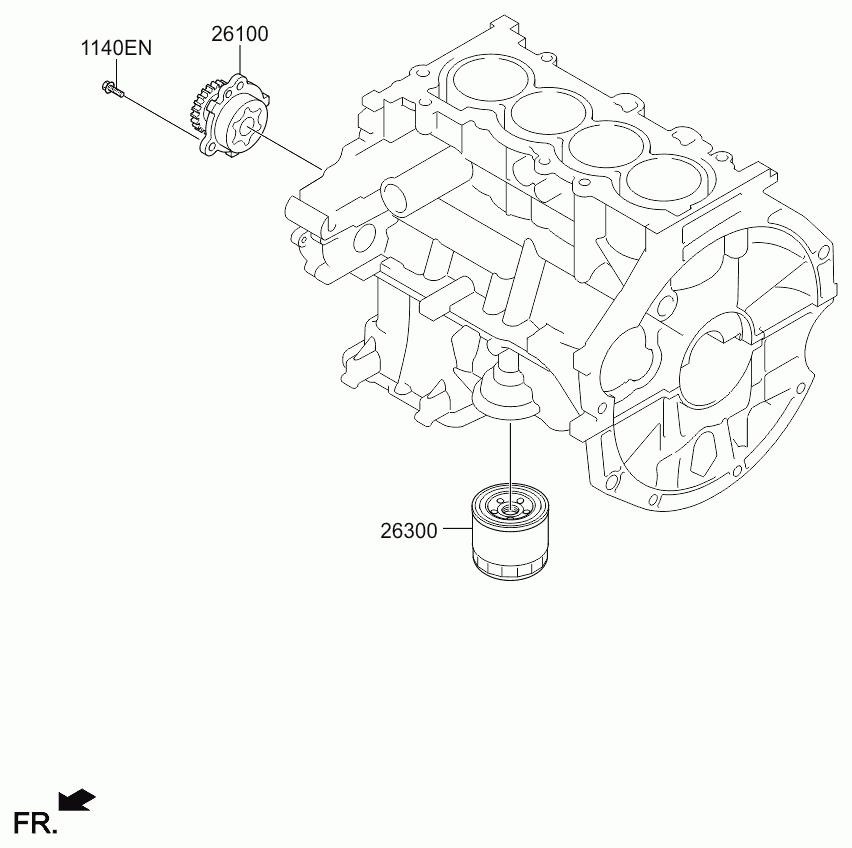 Hyundai 26300-03001 - Olejový filtr parts5.com