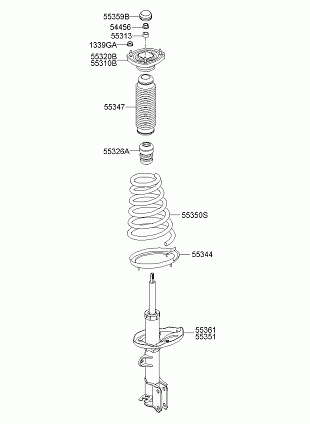 KIA 55351-0Z001 - Shock Absorber parts5.com