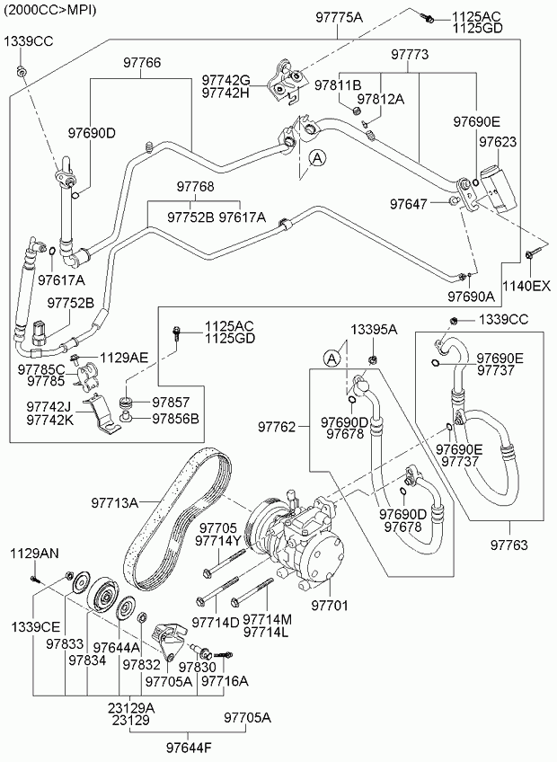 KIA 97713-2D100 - Courroie trapézoïdale à nervures parts5.com