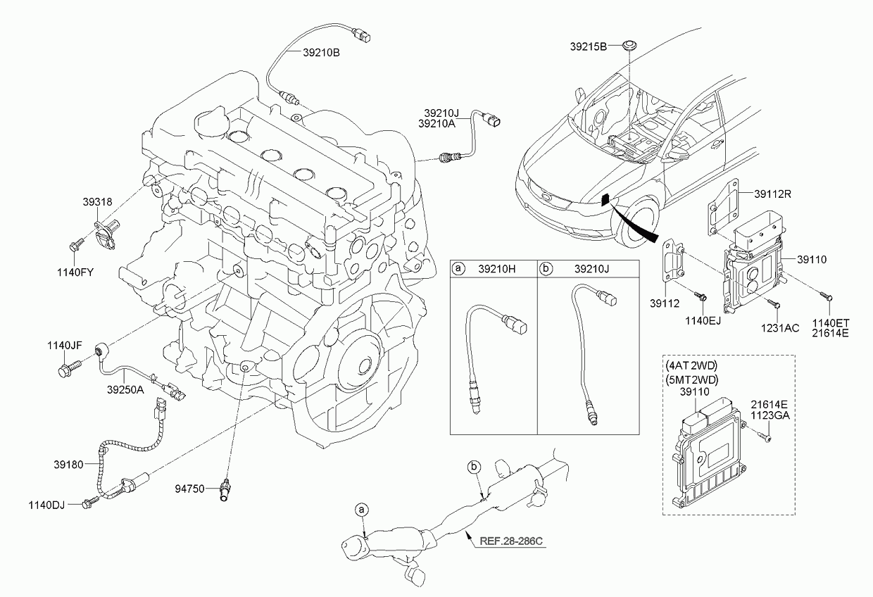 KIA 392102B070 - Lambda sonda parts5.com