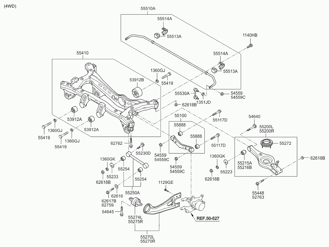 Hyundai 552532S000 - Bush of Control / Trailing Arm parts5.com