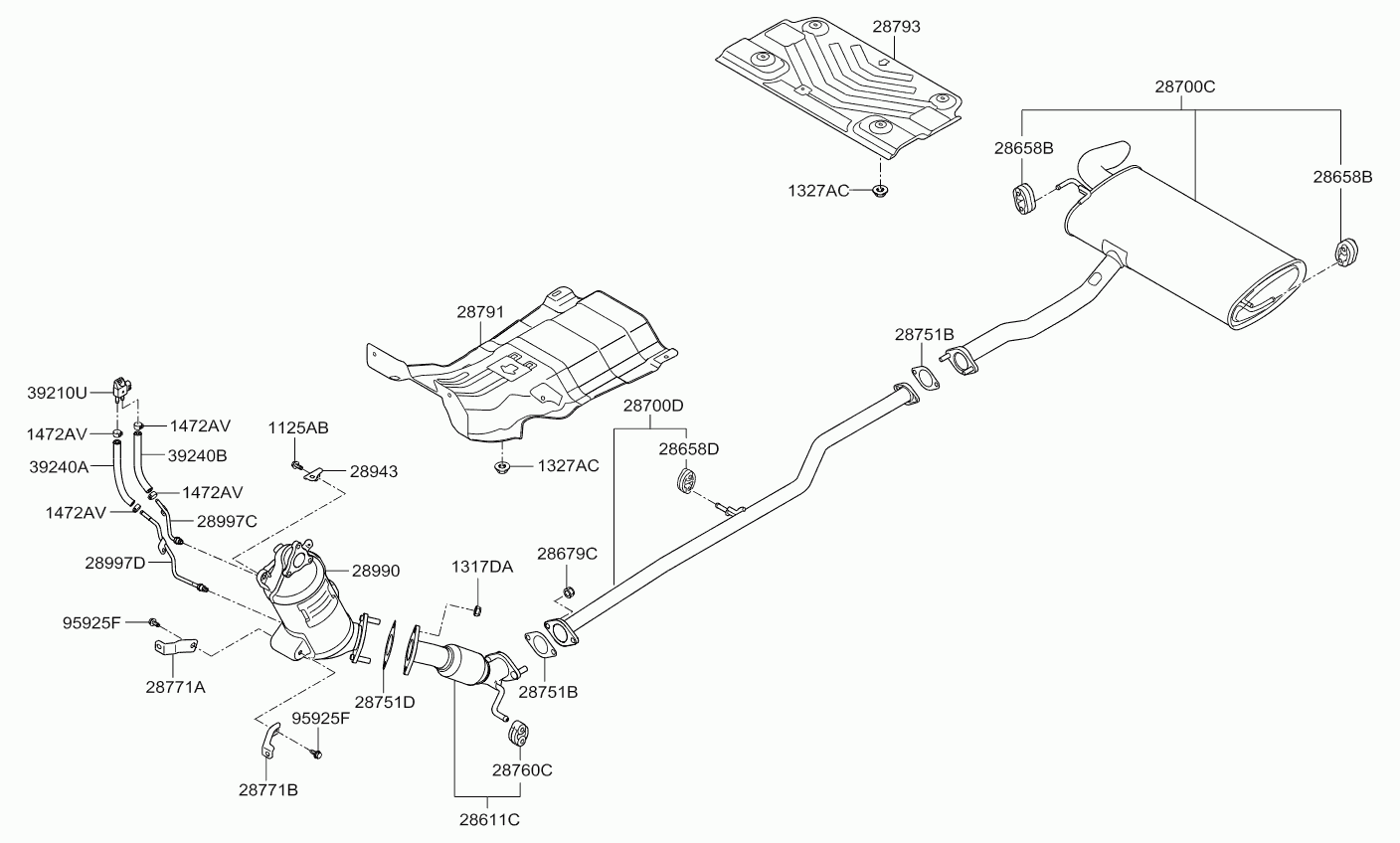 Hyundai 39210 2A800 - Sensor, exhaust pressure parts5.com