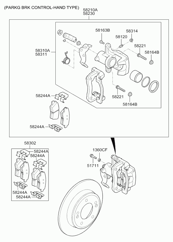 Hyundai 58302A2A30 - Set placute frana,frana disc parts5.com