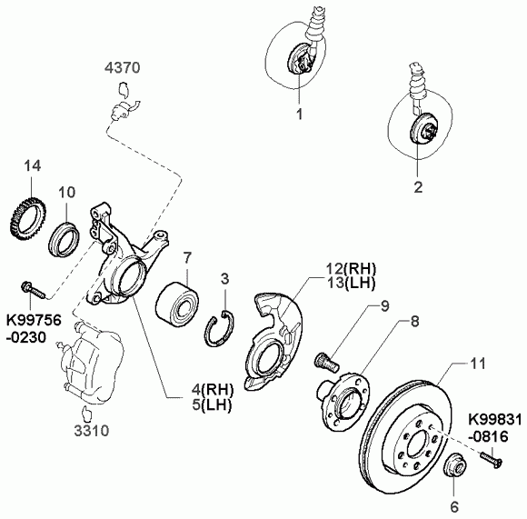 Hyundai KGA2A-33-047 - Kerékcsapágy készlet parts5.com