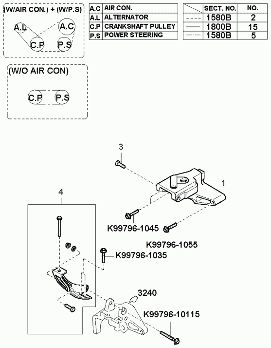 KIA 0K9AC 15907 - Keilrippenriemen parts5.com