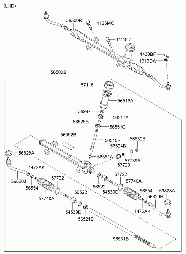 KIA 56500-1H200 - Steering Gear parts5.com