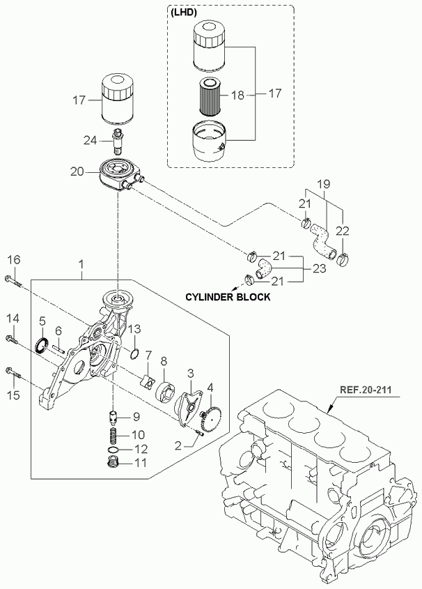 KIA 21335-27000 - Anillo retén, cigüeñal parts5.com