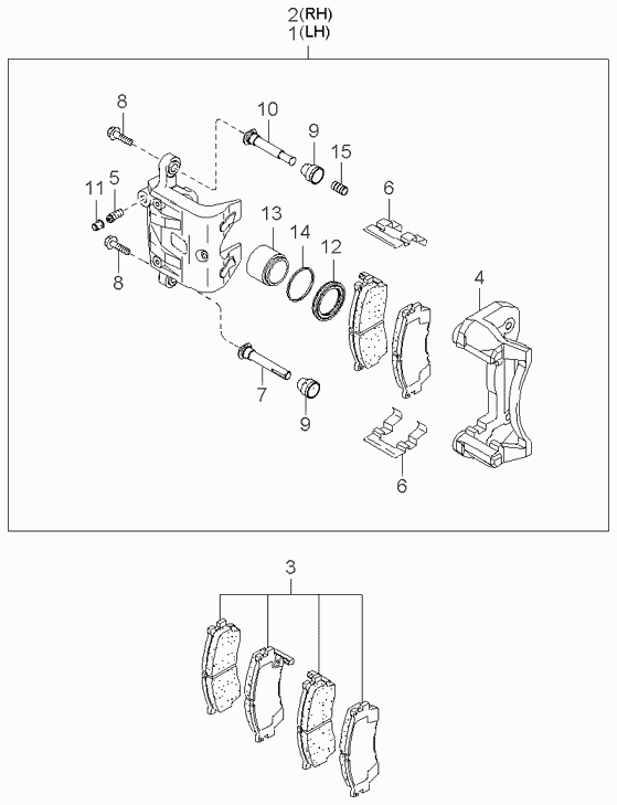 KIA 0K2JA-33-28ZA - Brake Pad Set, disc brake parts5.com