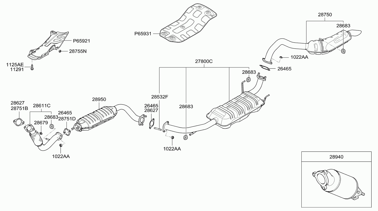 KIA 0K52Y-40305 - Gasket, exhaust pipe parts5.com