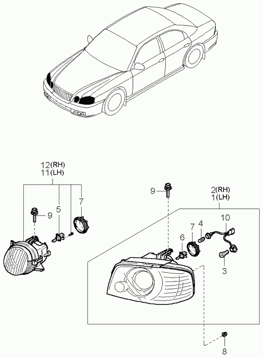 KIA 1864755007 - Lámpara, faro antiniebla parts5.com