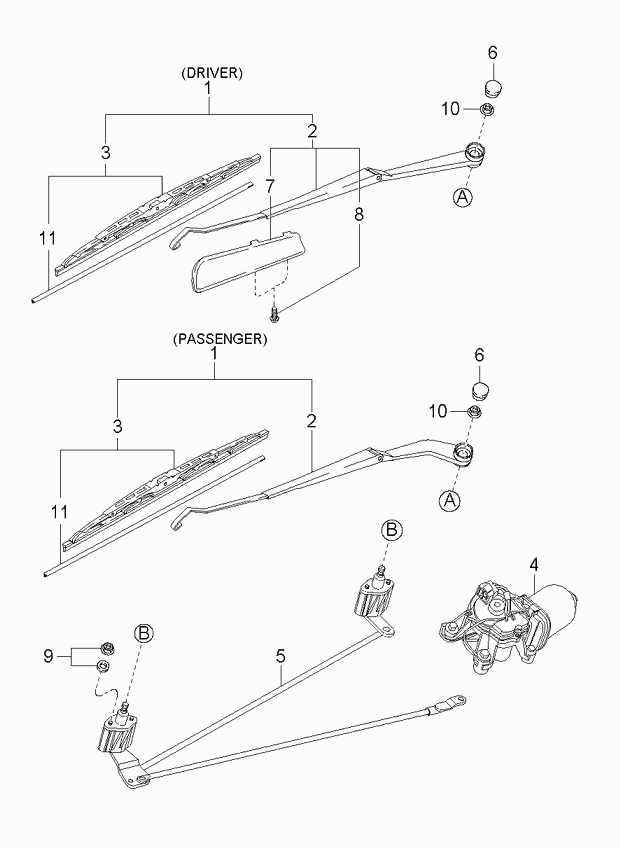 KIA 0K201 67330A - Lamela stergator parts5.com