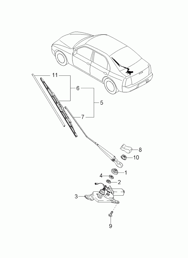 KIA 0K20267330A - Metlica brisalnika stekel parts5.com