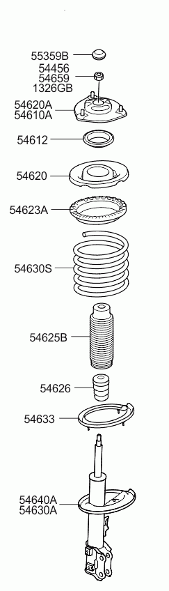 KIA 54612-2C000 - Potporni ležaj opružne noge parts5.com