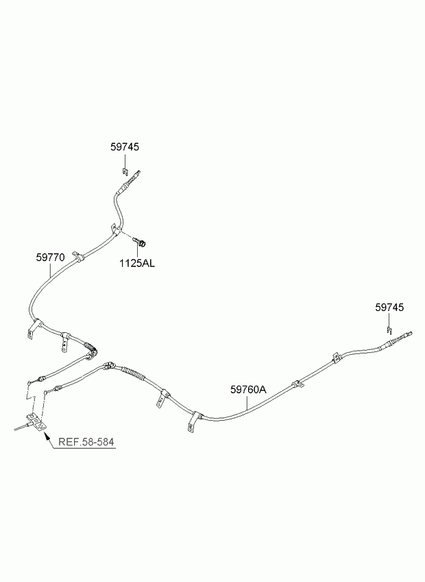 Hyundai 59770-1D000 - Tirette à câble, frein de stationnement parts5.com