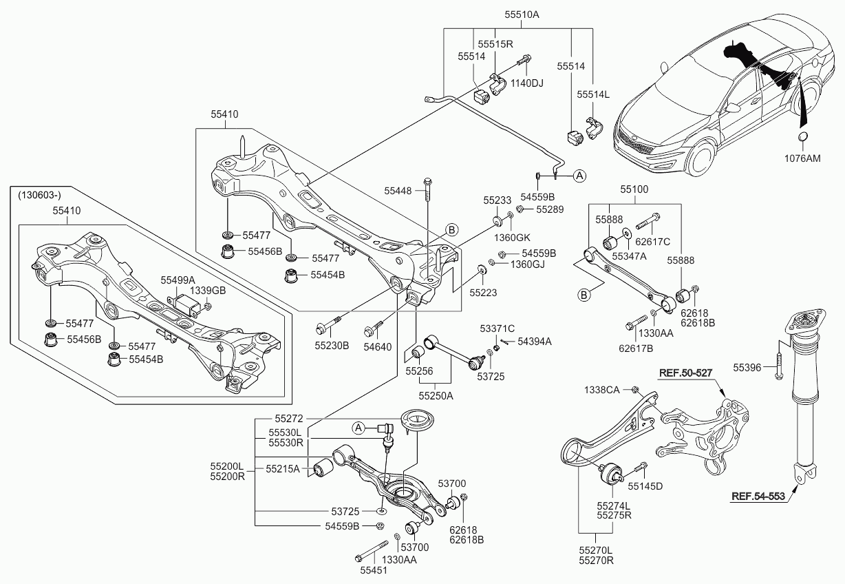 KIA 55530-2Z000 - Brat / bieleta suspensie, stabilizator parts5.com