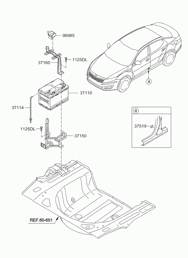 Hyundai 371104U000 - Starter Battery parts5.com