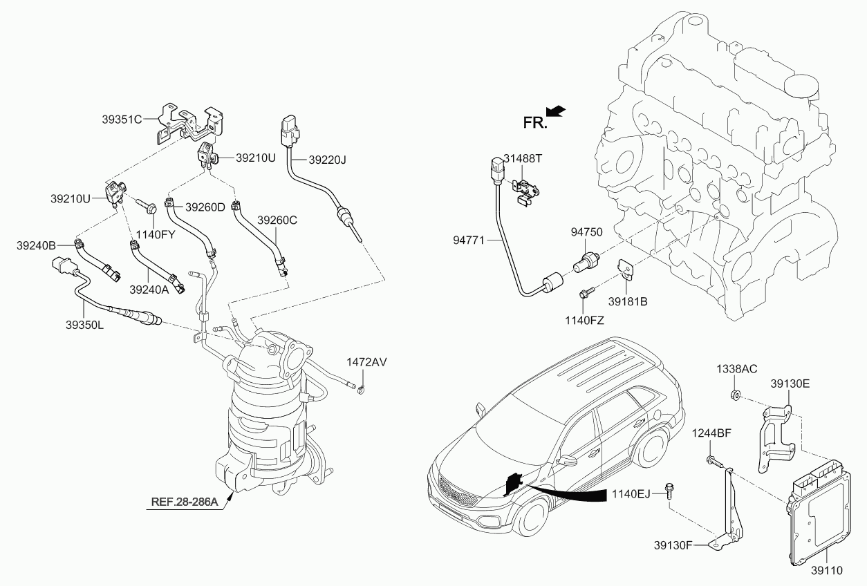 KIA 393502A410 - Lambdatunnistin parts5.com