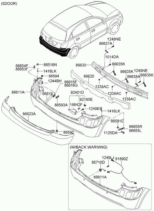 Hyundai 866301G000 - Courroie trapézoïdale à nervures parts5.com