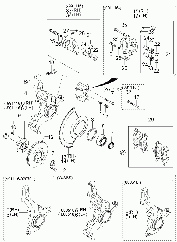 KIA 0K55226139 - Zestaw łożysk koła parts5.com