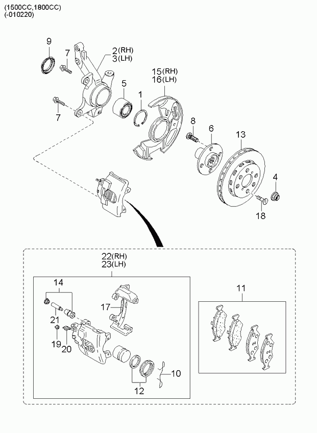 KIA 0K24033694 - Комплект направляющей гильзы parts5.com