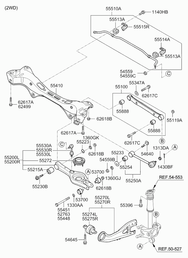 KIA 55530-2S200 - Brat / bieleta suspensie, stabilizator parts5.com