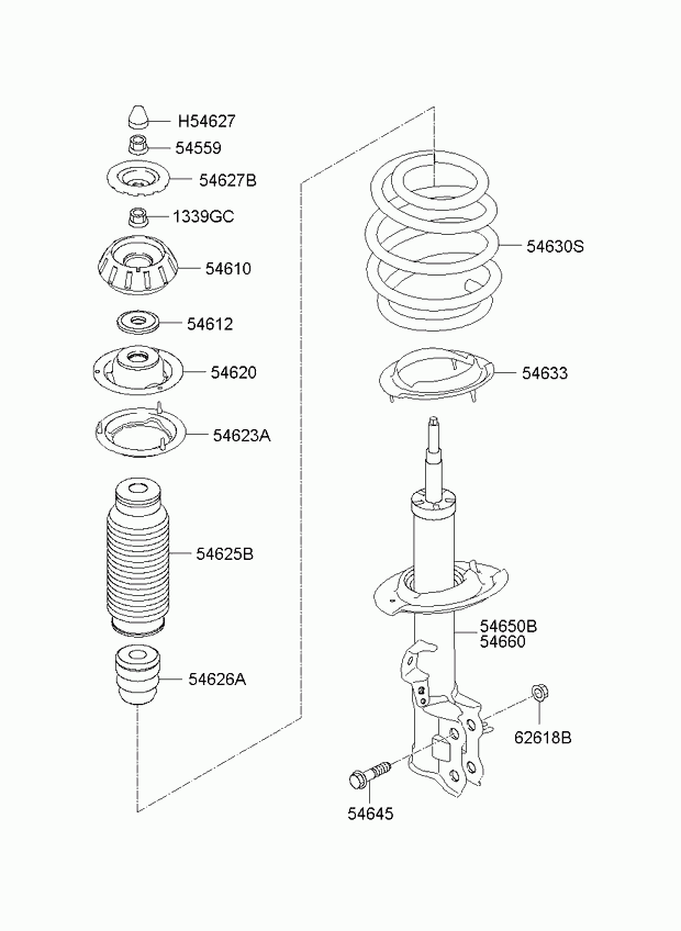 KIA 54611-1P000 - Тампон на макферсън parts5.com