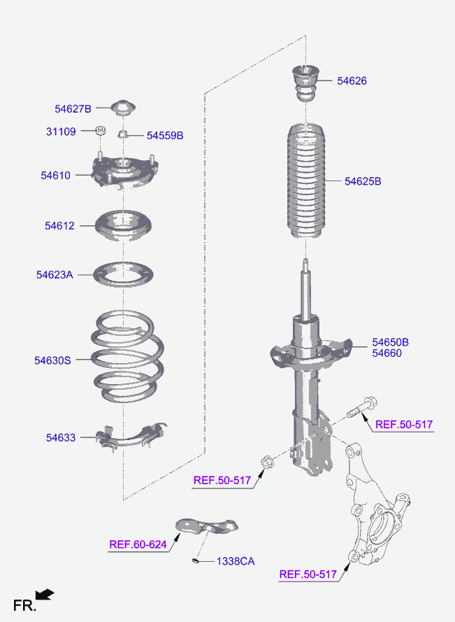 Hyundai 54612-C1000 - Valivé lożisko ulożenia tlmiča parts5.com