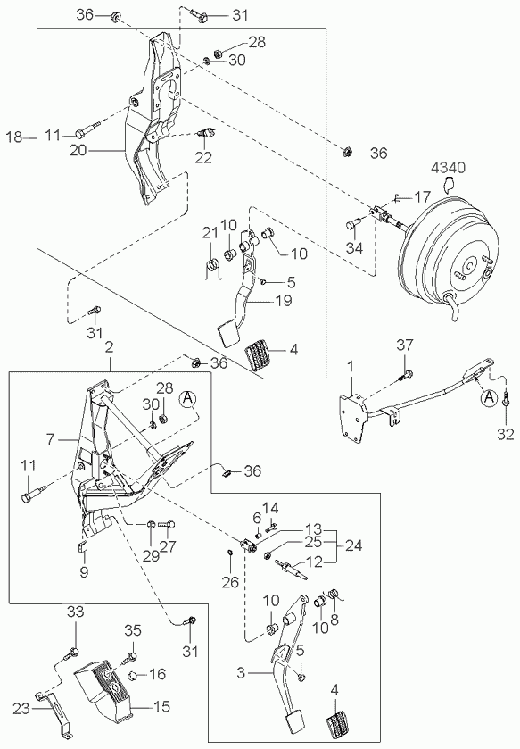 KIA 0B001-66-490C - Piduritule lüliti parts5.com