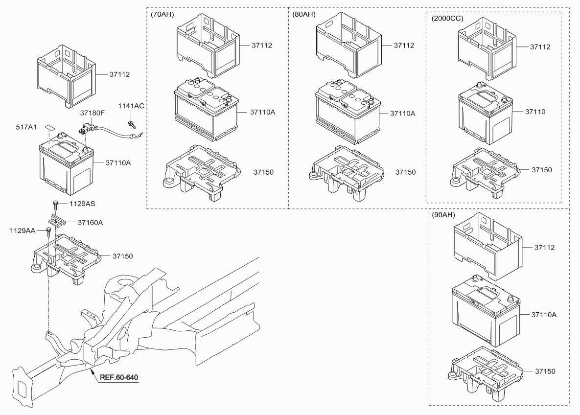 KIA 371102E100 - Indító akkumulátor parts5.com