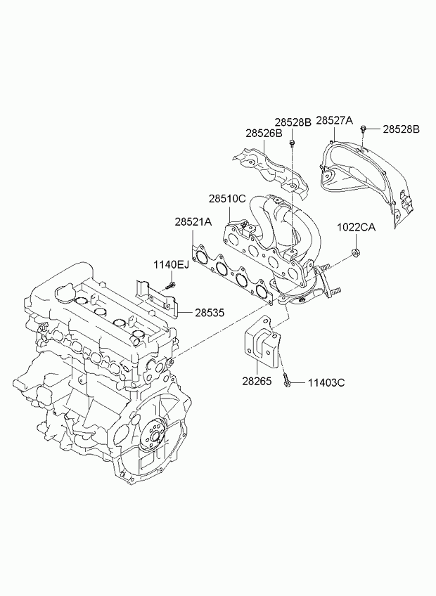 Hyundai 28510-2B460 - Katalysator parts5.com